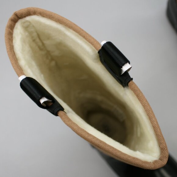 UGGS Ladies 8 Raincloud Tall Waterproof Chestnut Lined Rubber Rain Boots 1133991 - Picture 8 of 11